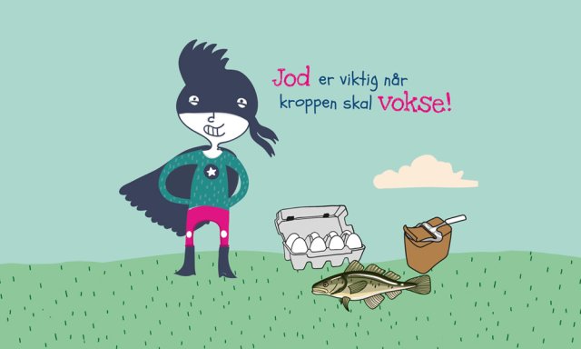 Illustrasjon av hvordan jod bidrar til normal vekst